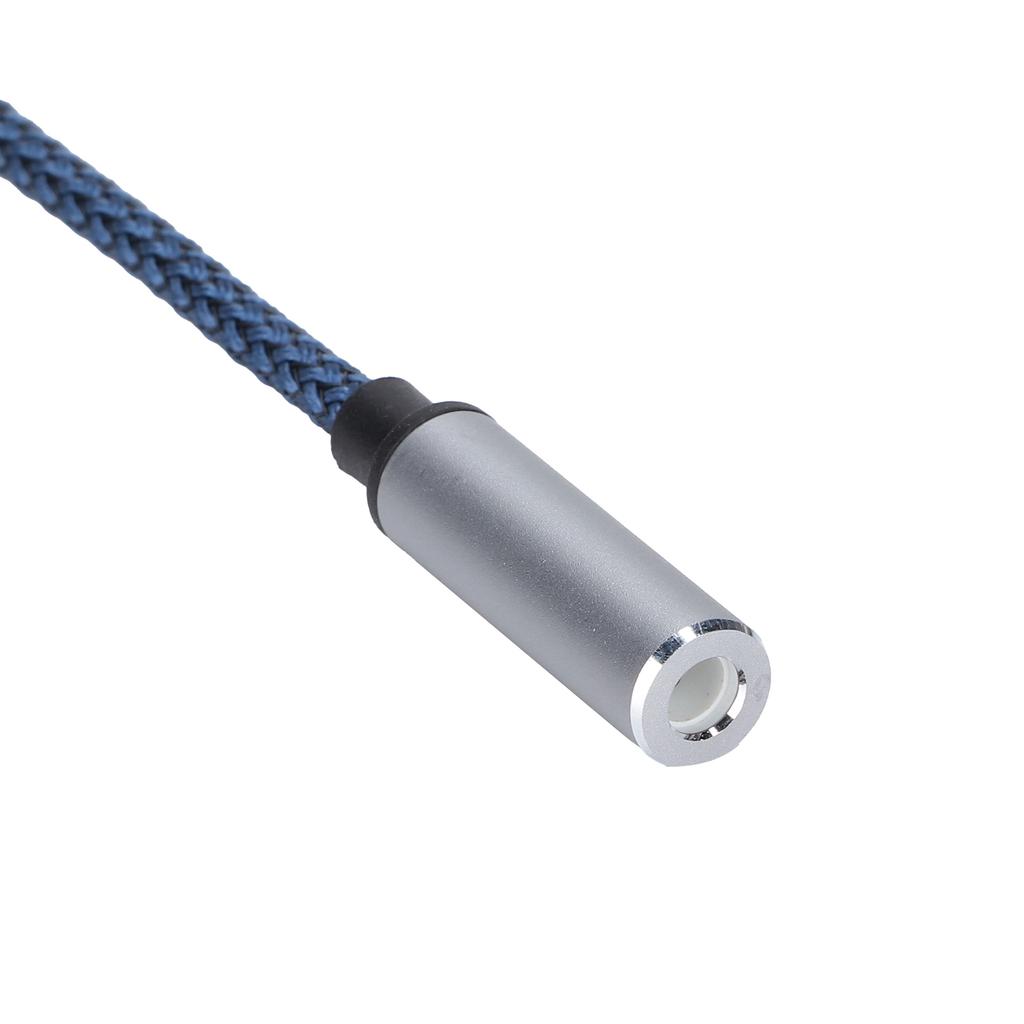 USBC to 3.5mm Female Headphone   Adapter Type C Headphone Adapter     Nylon   Cable(Blue )