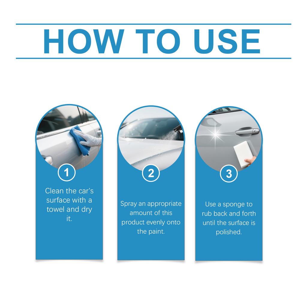 Car Coating Spray Kit Paint Care Mirror Refresh Spray 120ml