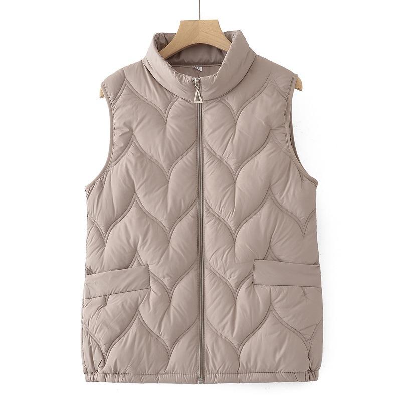 Damen neuer hochgeschlossener Weste Damen Übergröße Weste Winter Baumwolljacke Weste