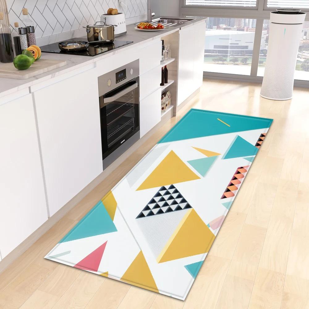 Creative Colorful Geometric Pattern Home Kitchen Floor Mat Door Front Decoration Floor Mat
