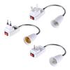 E27 Lamp Bulb Holder Socket Base Adapter Flexible Extension Holder with On/Off Switch Lighting Accessories White