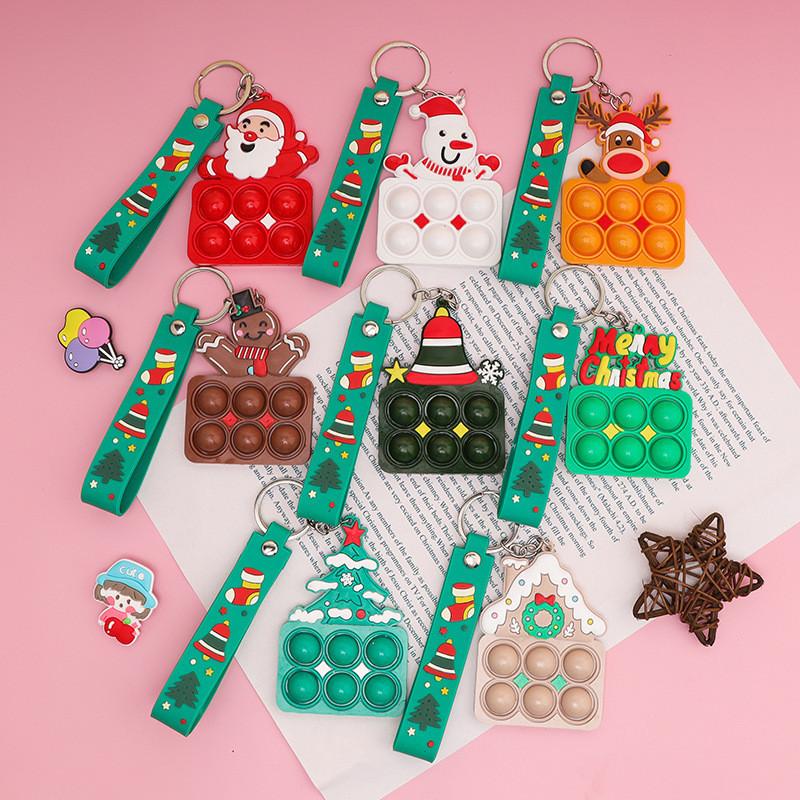 Decompression Toys Christmas Toy Keychain Santa Claus Pendant Xmas Gift Child