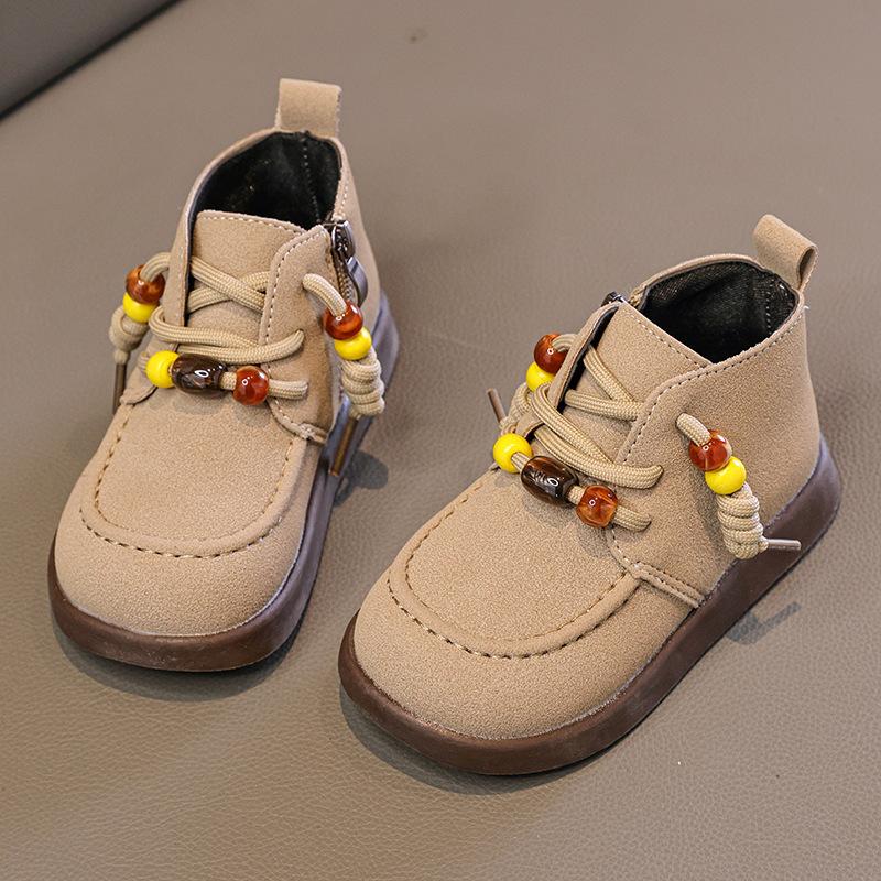 Fashion Children Fashion Boots Boys Girls Short Boots 2025 Autumn New Kids Princess Shoes Zipper Anti Slip British Soft Sole Ankle Boots