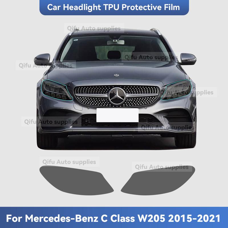 For Mercedes Benz Clase C W205 2015- TPU Headlight Anti-Scratch Modification Color Changing Protective Film