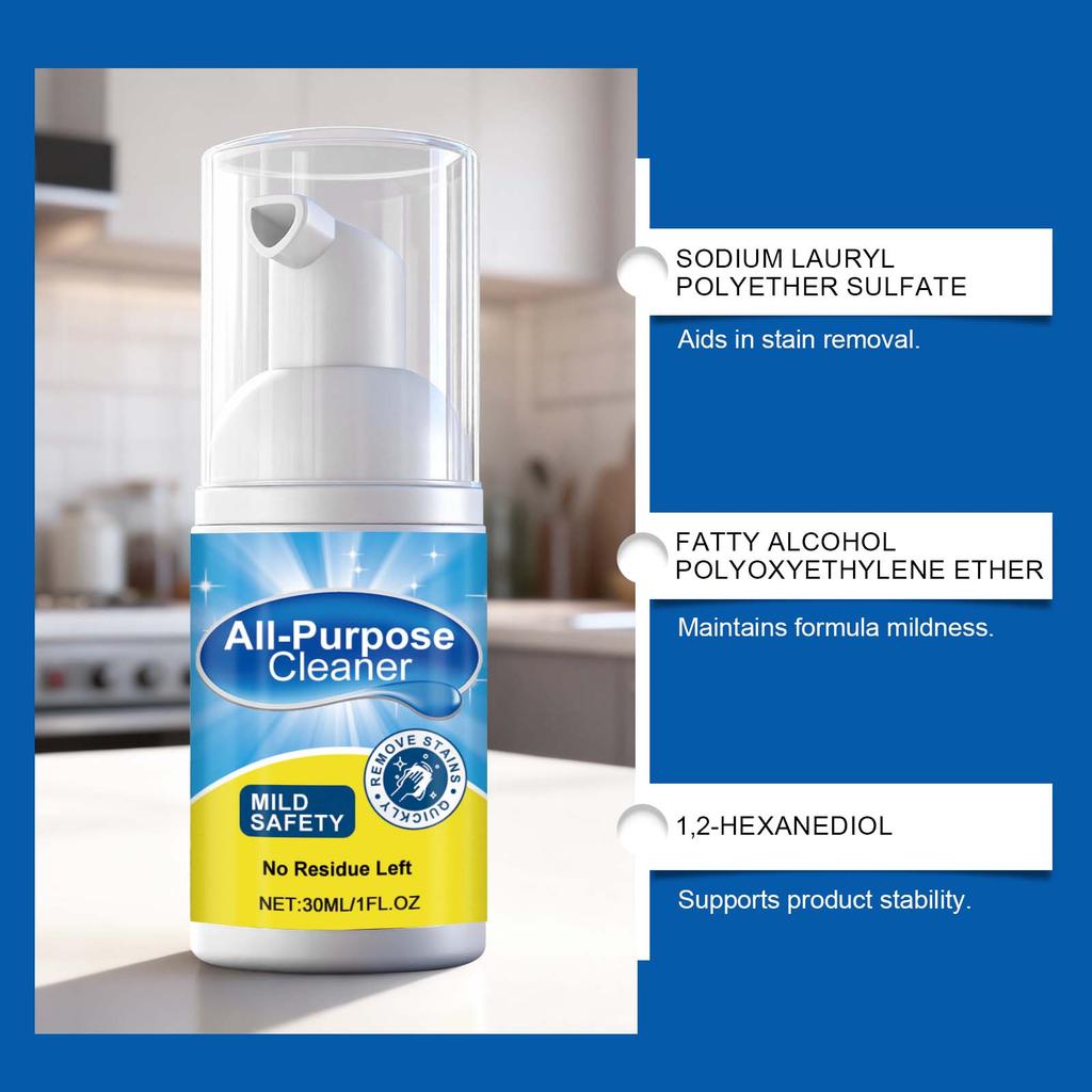 All Purpose Cleaner Multipurpose Cleaning Solution Mild Safety Formula for Home Kitchen Bathroom Office Surfaces 30ml Bottle