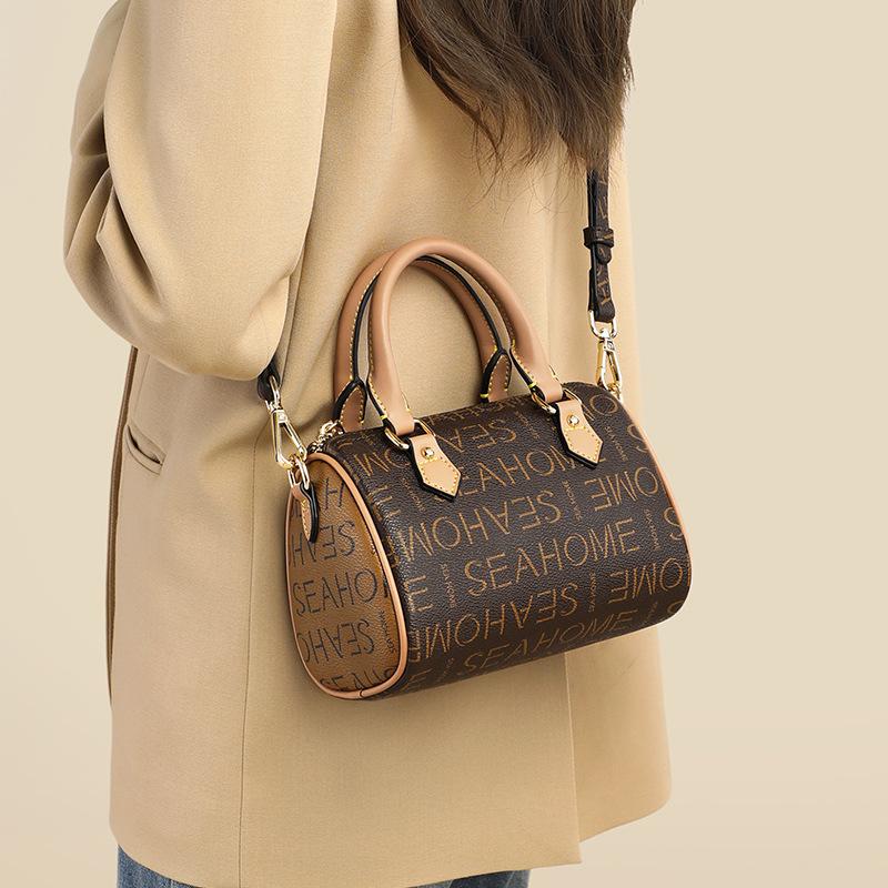 Handbag bag women's new high-end women's bag Boston small bag fashion shoulder messenger bag