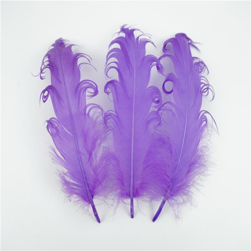 20Pcs Colored Spiral Goose Feathers for Crafts 12-18cm Dream Catcher Feather Artificial Decoration DIY Wedding Party Accessories
