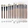 Phoenix Hall Bamboo Makeup Brush Set - Includes Small & Large Animal Hair Eyeshadow Brushes, Snow Fox Hair for Blending Detail.