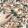 64 Artistic Hand-painted Cat Stickers: Healing Cute Journal, Notebook Decoration, Cultural Creative Design