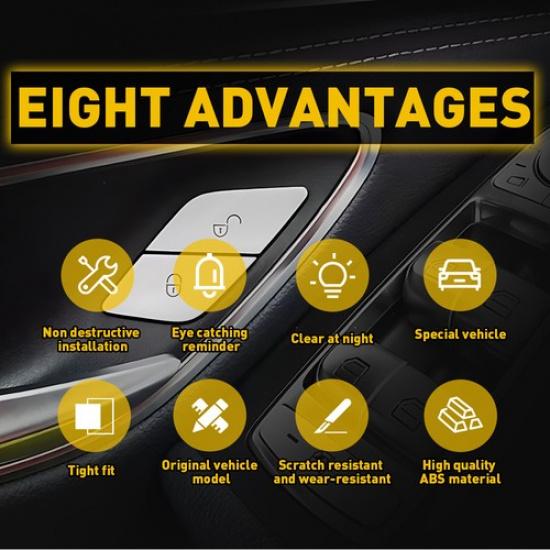 Button Sticker Door Switch Fit Lock Mercedes Cover EQC Class Benz N293 (EQC400)