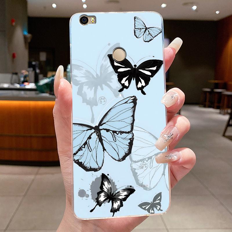 For Xiaomi Mi Max Case Luxury Fashion Butterfly Flower Clear Soft TPU Silicone Back Cover For XiaomiMax Mi Max 1 Max1 Phone Case