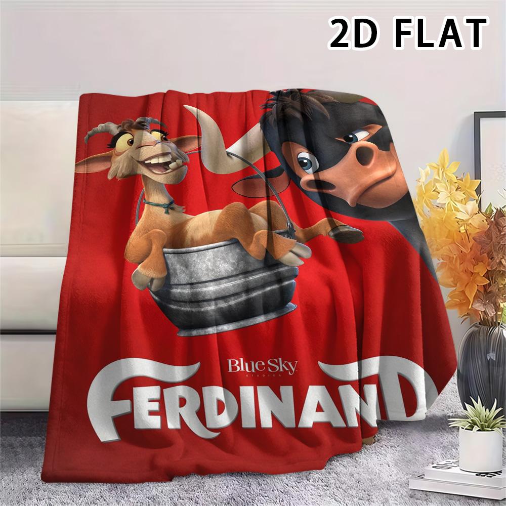 1 Stück Ferdinand-Print Flanelldecke, Hohe Qualität, Bequem für alle Jahreszeiten, Heimdekoration, Wärme und Komfort, Perfekt für Weihnachtsgeschenke