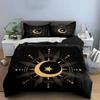 Golden crescent and stars. Bedding sets Duvet cover sets Duvet covers Pillowcases(1*Duvet Cover 2*Pillowcases without duvet insert)