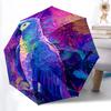 1pc Parrot Colorful Automatic Folding Umbrella, Lightweight Retractable Compact Travel Umbrella, 8-Rib Sturdy Frame004