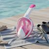 Visor de Snorkel Panorâmico 180° Antiembaçante com Escudo Facial Completo Equipamento Subaquático para Adultos,