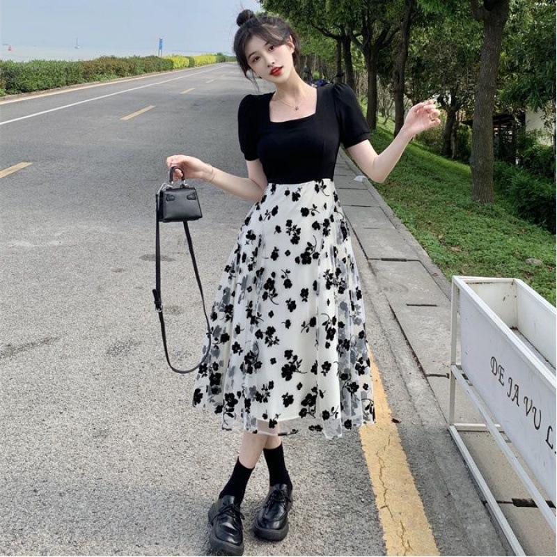 

Fairy Forest Style Two-Piece Dress - Summer 2025 Temperament & Youthful Charm 3XL чорний
