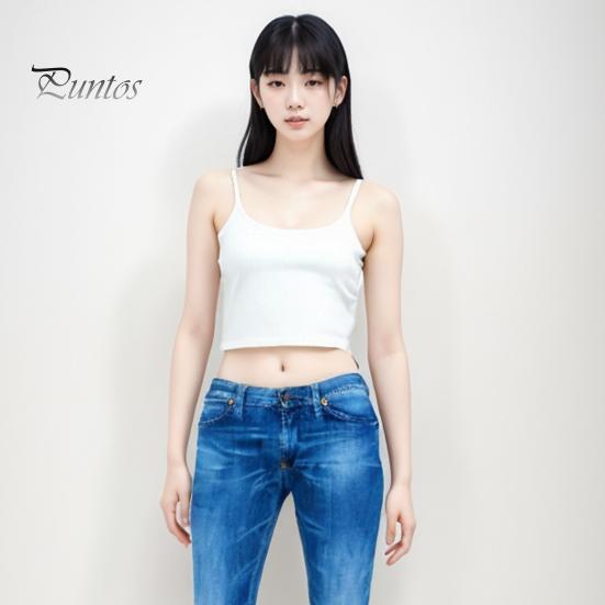 Sexy Bottoming Vest Double Spaghetti Straps Camisole Tops U-Neck Sleeveless Padded Vest Tops Sport Bottoming Cropped Tops