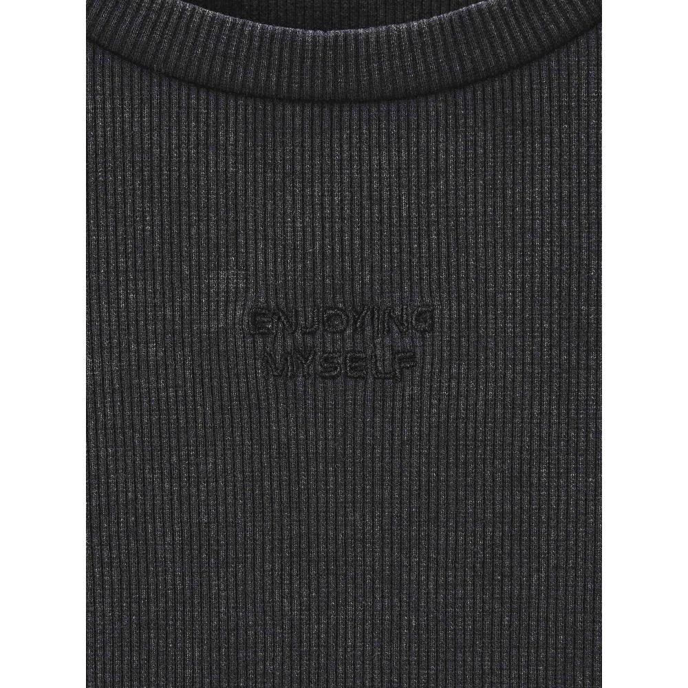 GU by Uniqlo Girls Rib Crop Logo T Jr