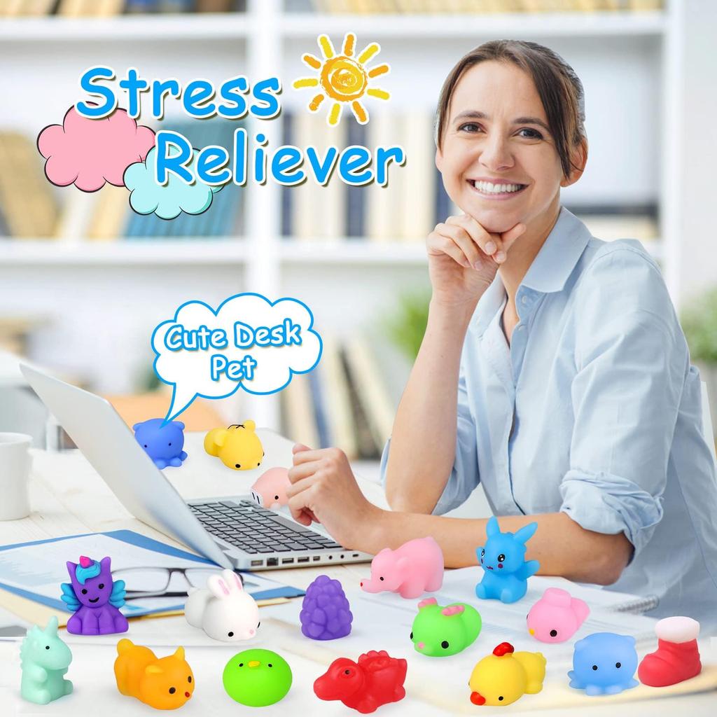 20/40/80Pc Squishies Mochi Squishy Toys Party Favors For Kids Mini Squishies Animal Stress Relief Toy School Birthday Gifts