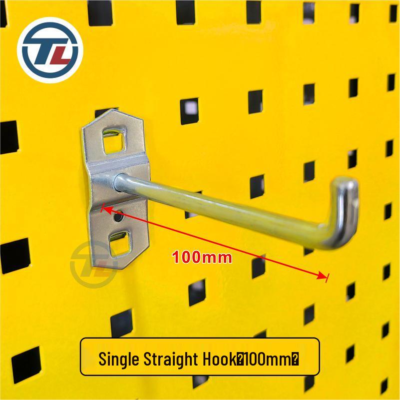 Wall-Mounted Perforated Board Hooks & Tool Display Rack