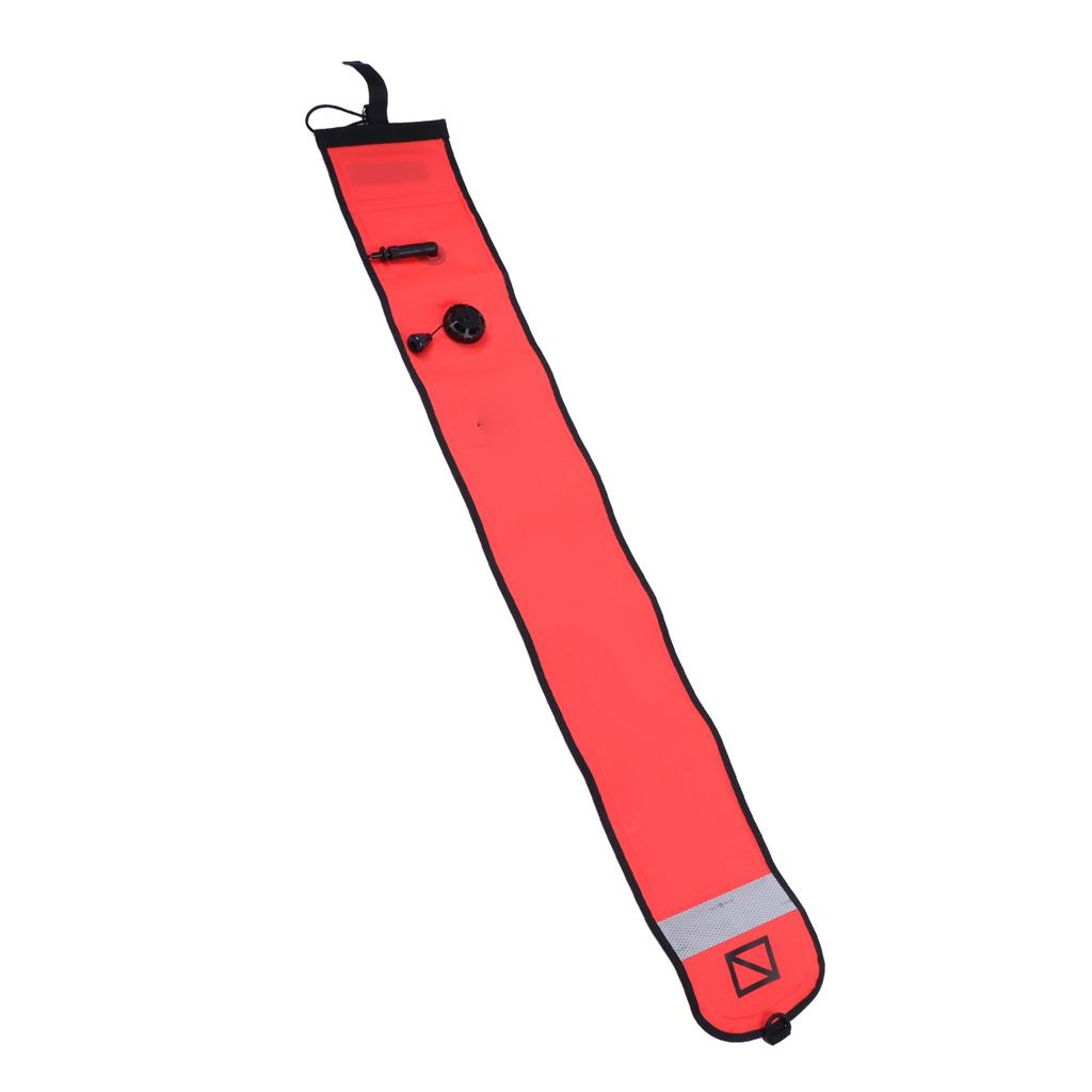 Diving Surface Marker Buoy Floating Diving Equipment Safety Gear Inflatable StripesOrange