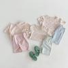 Short-Sleeve Heart T-Shirt & Striped Shorts Set
