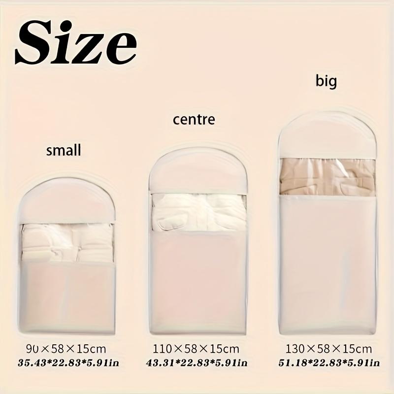 High-Quality Space-Saving Self-Compressing Hanging Storage Bag - Side Opening Design, Durable Fabric Garment Organizer with Up To 40% Compression Rate