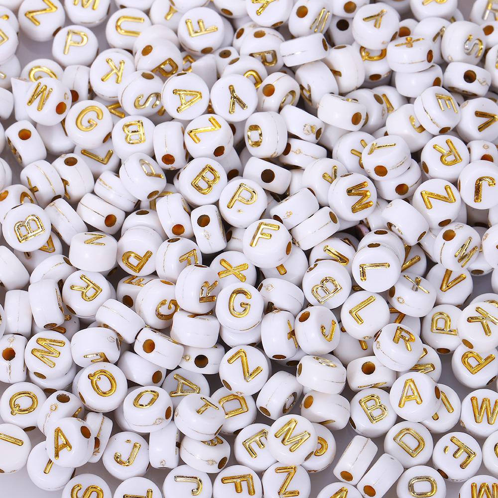 Acrylic Letter Beads for Kids' Jewelry Making – Educational DIY Beading Accessories