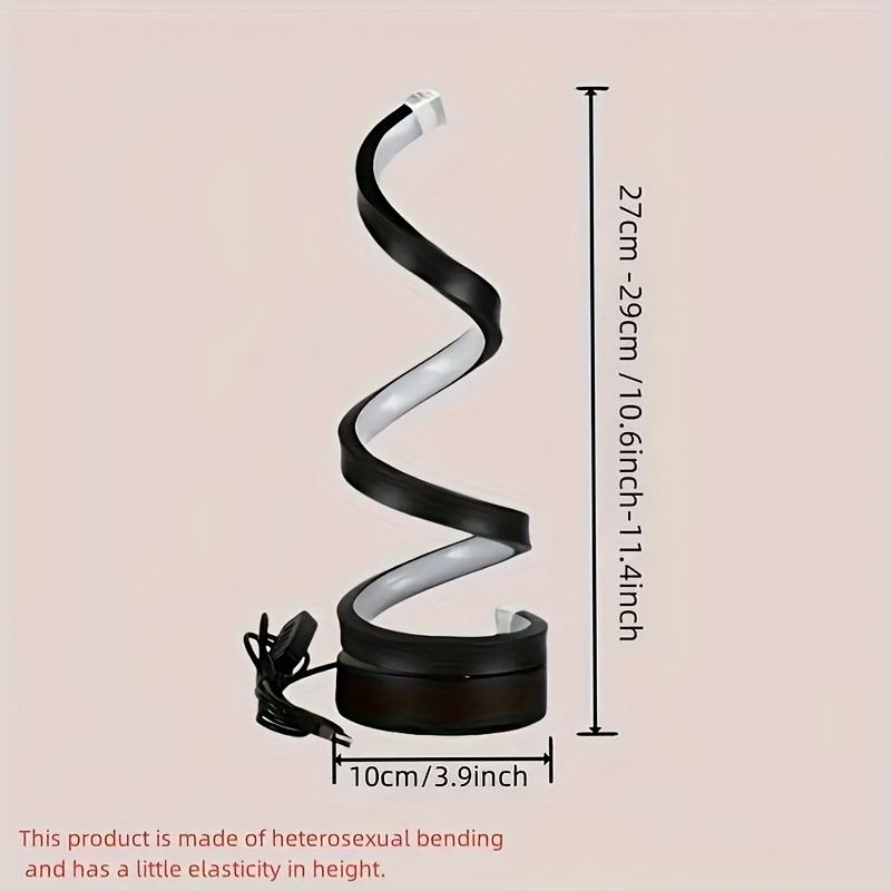 1 Stück Spiral-Tischlampe, für Schlafzimmer, Büro, Nachttisch, Bücherregal, Wohnzimmer, Heimdekoration