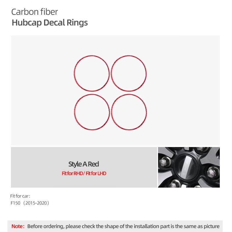 

For Ford F150 SVT Raptor 2015-2020 Carbon Fiber Car Styling Wheel Rims Center Hubcap Decoration Stickers 4pcs Auto Accessories
