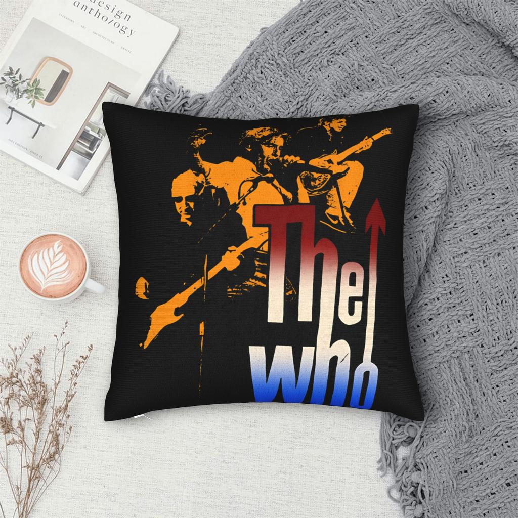 The Who Rock Band Fans Gift Printed Pillowcases Cushion Cover  Throw Pillow Cover Soft and Sweet Home Decor Square Multi Size
