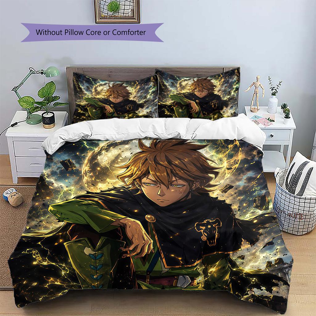 Zwarte klaverpatroon Beddengoed Dekbedset Woondecoratie Cadeau (1 dekbedovertrek + 2 kussenslopen (zonder vulling))
