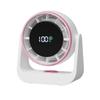 Wall-Mounted Rechargeable LED Display Fan - Compact for Dorm, Office, Home & Kitchen Air Circulation
