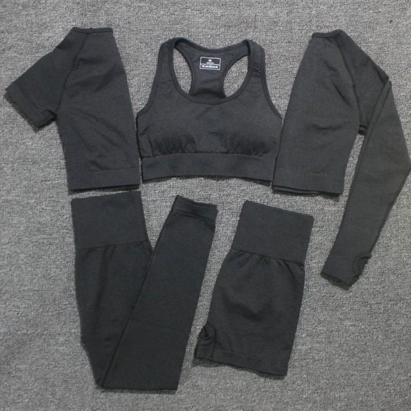 Seamless High-Waisted 9/10 Length Leggings With Jacquard Dot Women Butt Lifting Tummy Control