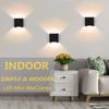 Lightess LED Wall Sconce Hardwired 10W, Set of 2 Modern Wall Lamp Black, Up Down Wall Mount Lights Mini Metal for Living Room Bedroom Hallway Decor,