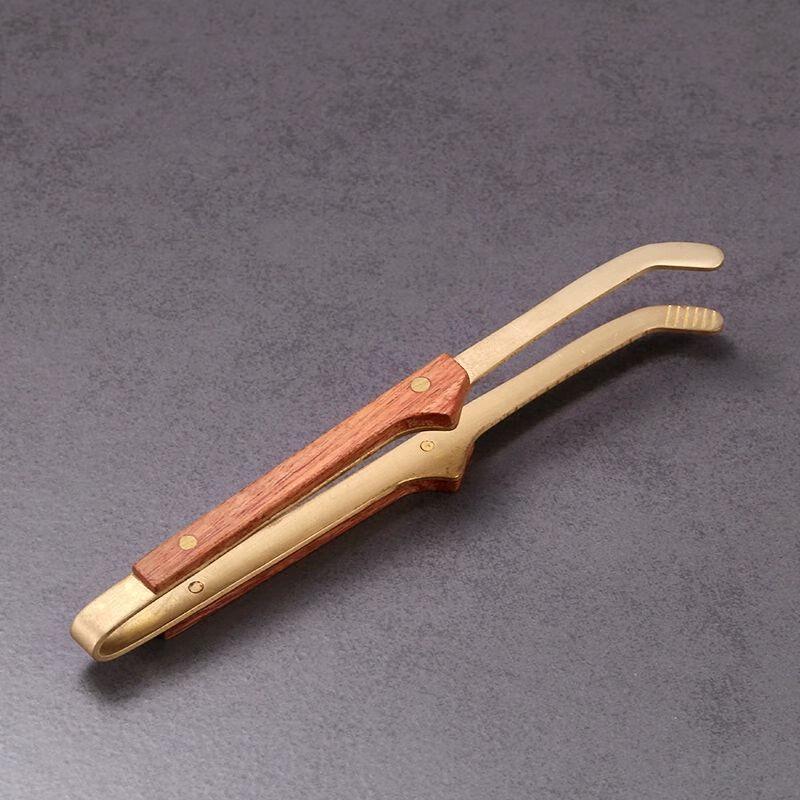 Premium Brass and Wood Tea Utensil Set