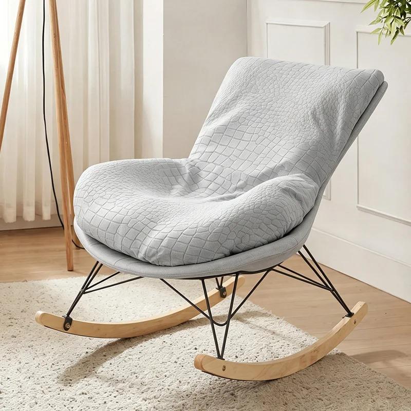 Jacquard Stretch Rocking Chair Cover All-inclusive Elastic Sofa Slipcover Washable Removable Protector for Balcony Living Room