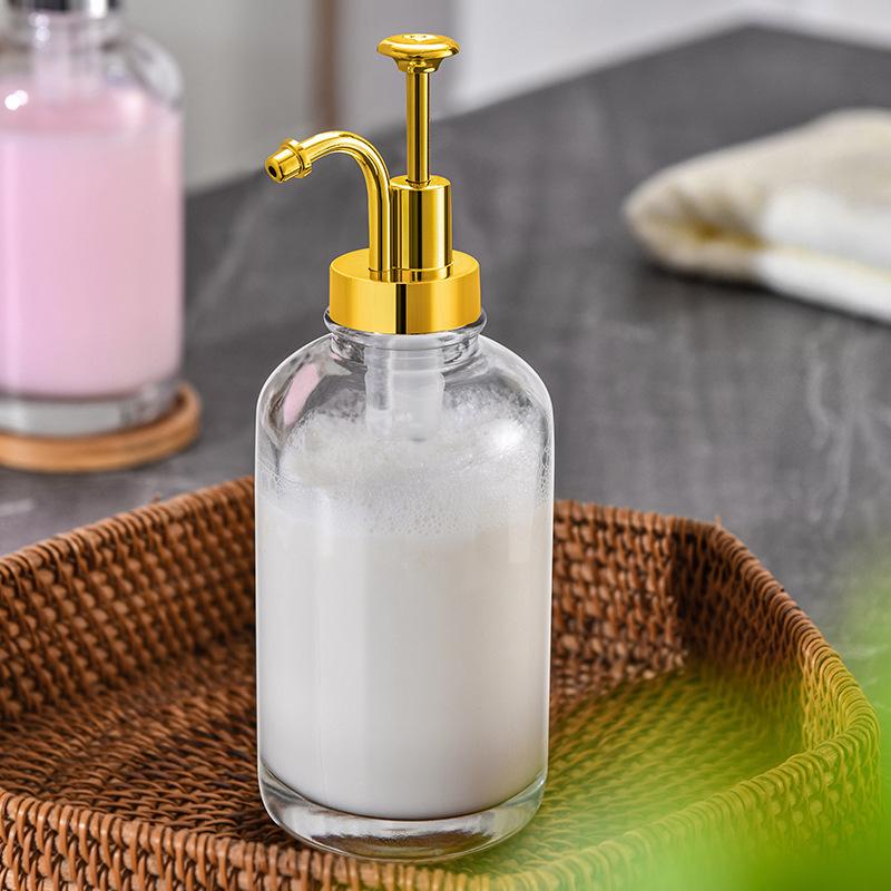 500 ml Glasseifenspender Ersatzflasche Badezimmer Handdesinfektionsmittel Gel Seife und Shampoo Duschflüssigkeit Behälterflasche