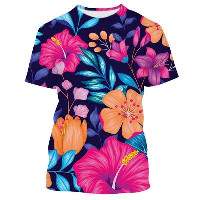 Floral Leaves Printed T-shirts Casual Fashion Bird Graphic T Shirts For Men Harajuku Baggy Streetwear Clothes