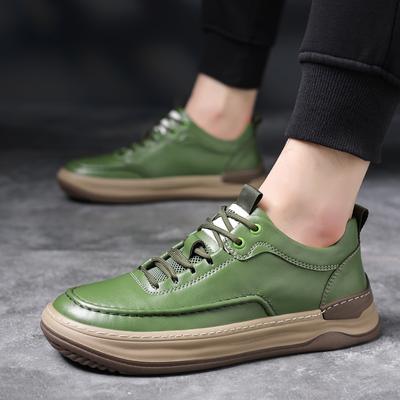 Scarpe da uomo comode slip-on in stile britannico, scarpe casual da uomo in vera pelle, mocassini da uomo per abito da sposo, da uomo, leggeri
