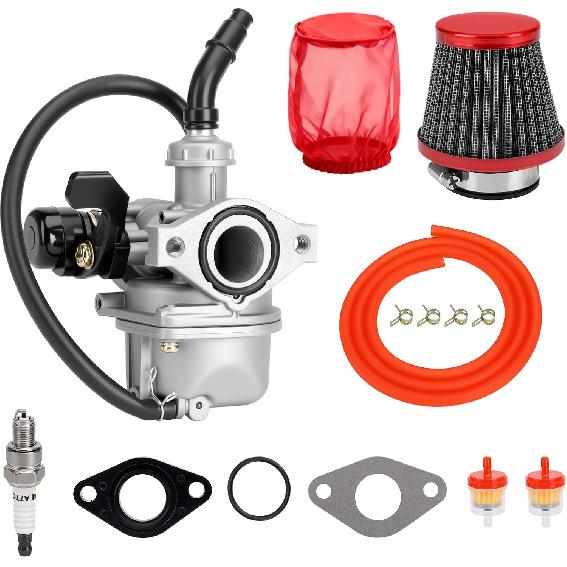 PZ19 Carburetor Kit for Chinese TaoTao 110cc 125cc 50cc 70cc 80cc 90cc ATV dirt bike go kart Coolster Apollo Baja Dirt Runner(black)