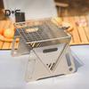 Portable Charcoal Grill Stainless Steel BBQ Stove for Outdoor Camping Picnic Hiking Folding Air Ventilation Design Grill Lightweight Barbecue Grill
