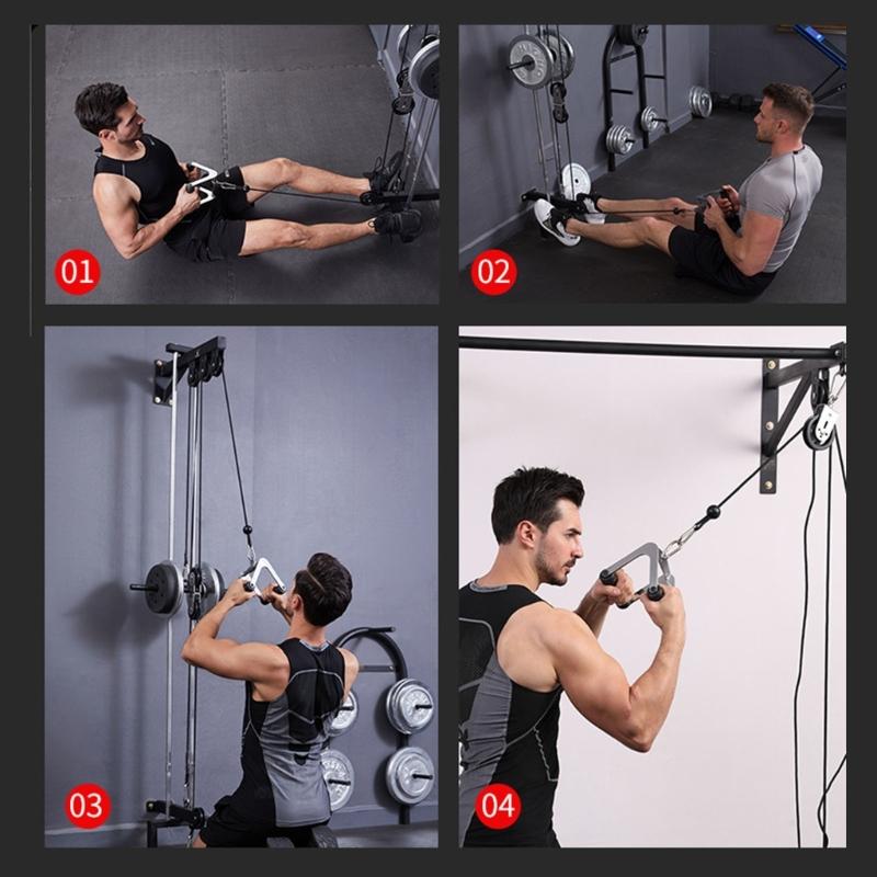 Ergonomic Row Handle Cable Attachment Double D Row Handle Grip Biceps Triceps Back Workout Row Handle for Homes Gym