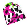 Hot Pink Colorful Leopard Print Cheetah Spots Minimalist Knit Hat Designed for Adults Who Enjoy Quiet Style, Complements Neutral Tones And Effortless