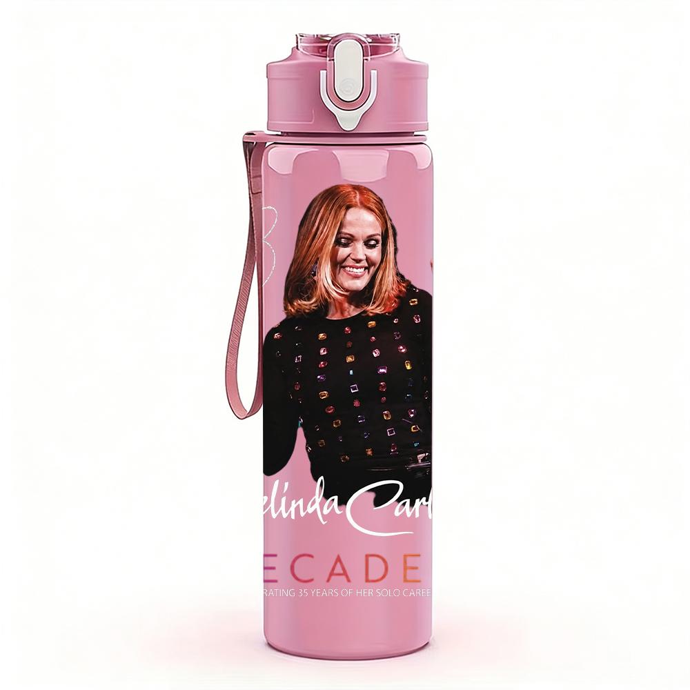 1PC Retro Rock Female Singer Portrait Print 750ml Portable Sports Water Bottle Leakproof Gym Outdoor Travel Drink Cup