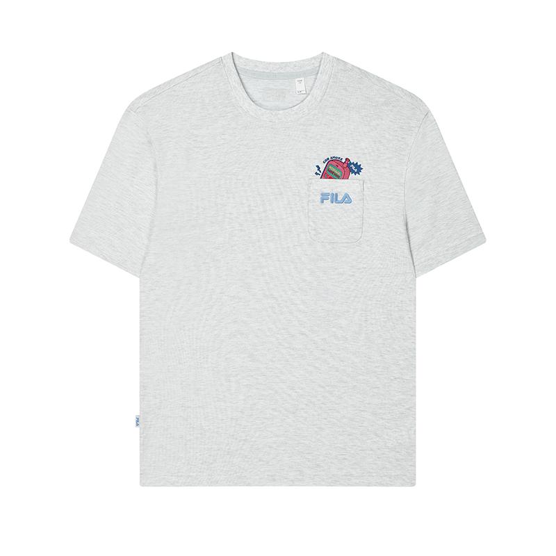 New FILA T Shirt Men's Light Pastel Heather Gray F51M429103FMG