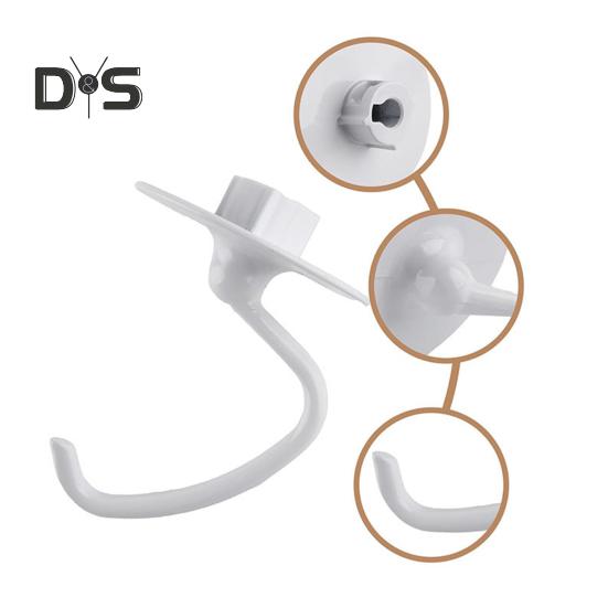 Deigkrok-tilbehør for Kitchenaid kjøkkenmaskin K45 K45SS KSM90 KSM150 KSM75 KSM103 Erstatning for brødkrok Kompatibel med 4,5-5 qt boller Blender