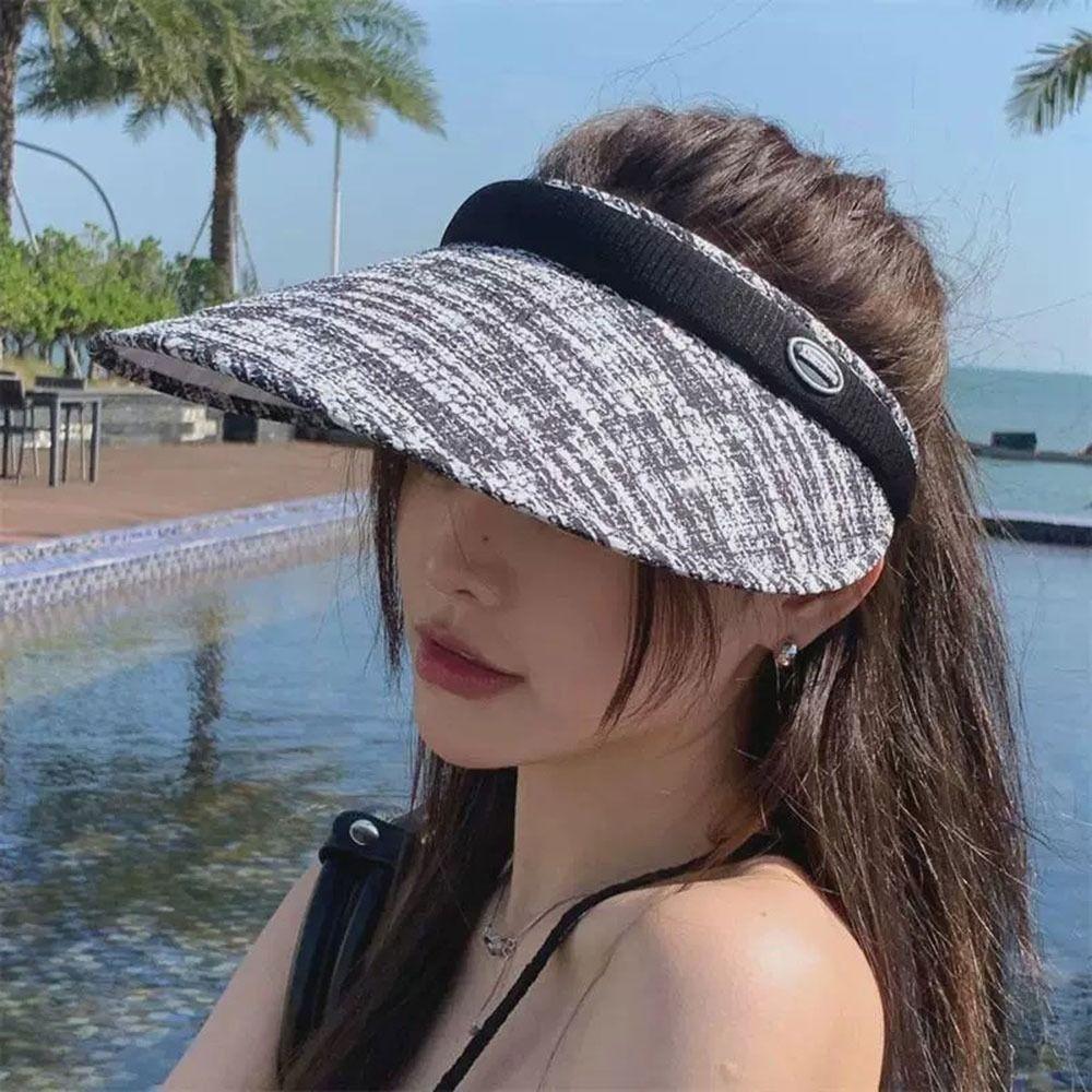 Embroidered Sun Hat Sun Protection Baseball Cap Outdoor Empty Top Hat