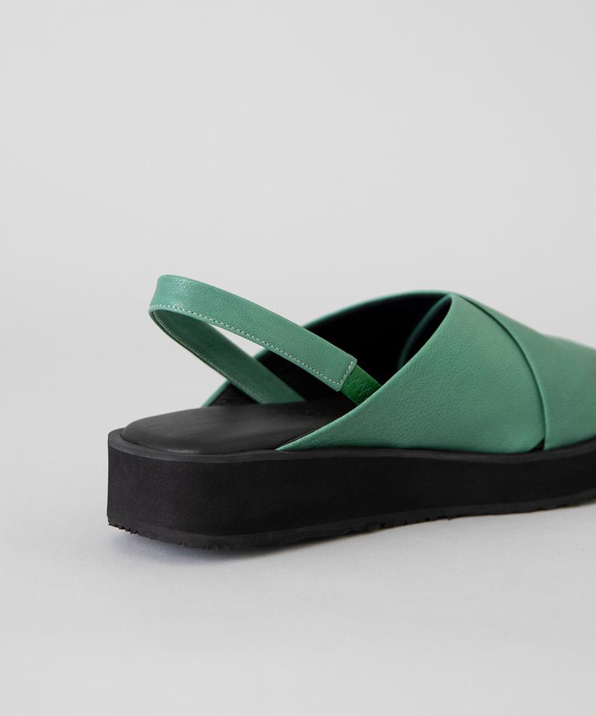 Heenn Hug Me Platform Sandals. Jade Green