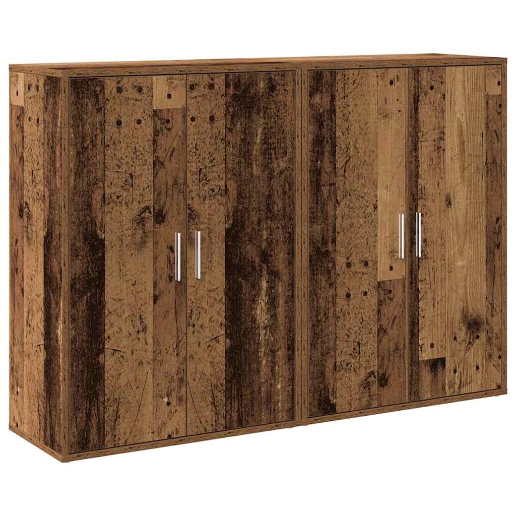 Sideboard 2 pcs Reclaimed Wood Look 60 x 31 x 84 cm Engineered Wood